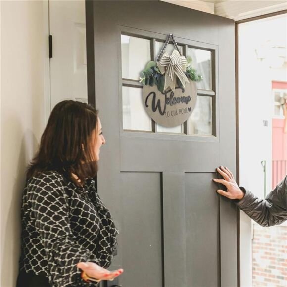 3D Welcome Sign Wooden Front Door Farmhouse Porch Decor Rustic Christmas Sign - Picture 7 of 8